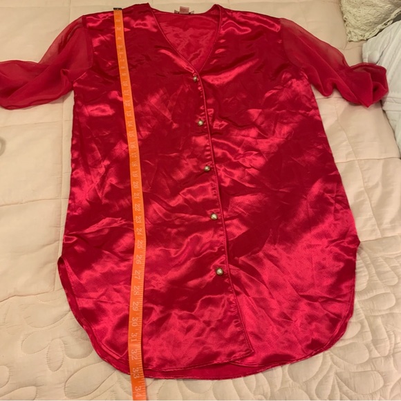 VICTORIA’S SECRET gold label size S vintage short gown original pearl buttons - Picture 13 of 13